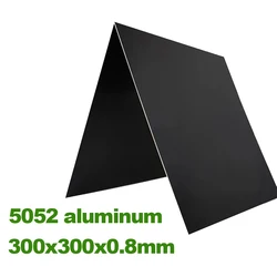 2 pz 5052 foglio di alluminio nero spazzolato lamiera di alluminio anodizzato 0.8mm 300x300mm ossidazione allumina bordo per parti di incisione Laser