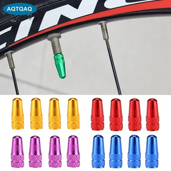 4 개/대 자전거 타이어 밸브 캡 알루미늄 캡 밸브 프랑스어 밸브 캡 Presta 자전거 타이어 모자 MTB 액세서리 