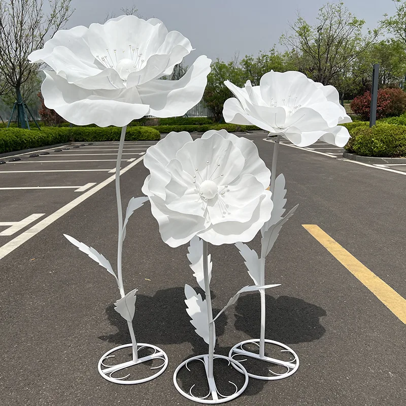 170cm gigantische kunstbloemen klaproos bruiloft decoratie bloem bruiloft feestartikelen podiumindeling weggids bloemen woondecoratie