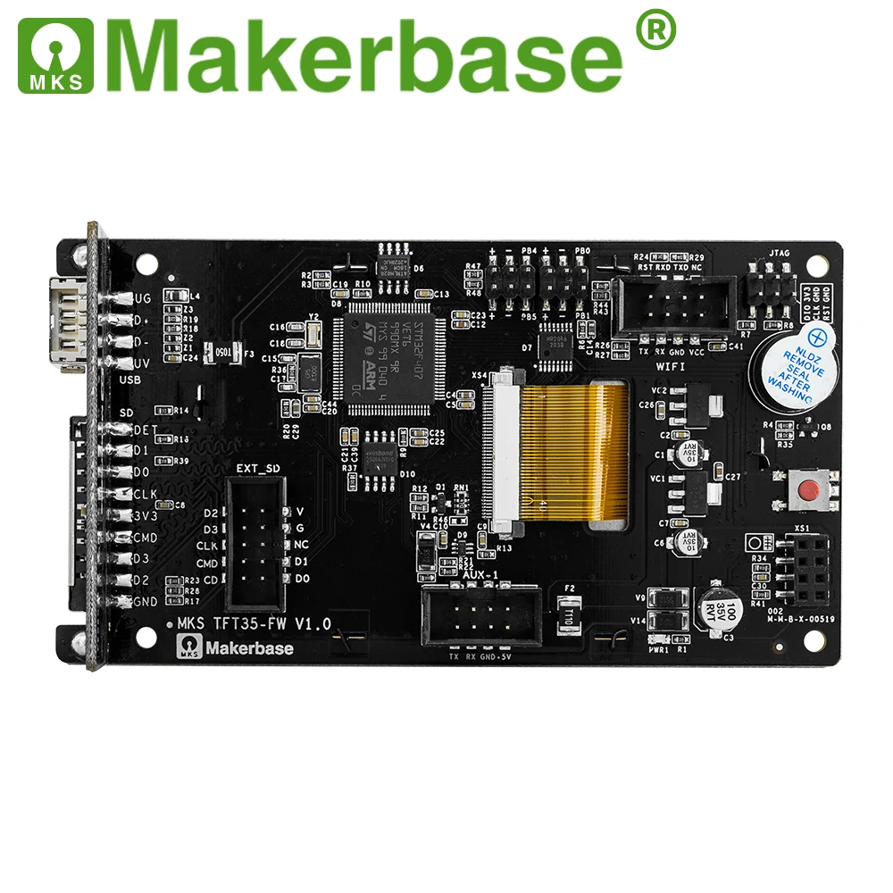 Imagem -05 - Makerbase-peças da Impressora Mks Touch Screen Tft35 fw V1.0 3.5 Inserir Cartão sd Disco Usb Frente Controle Wifi Visualização Gcode