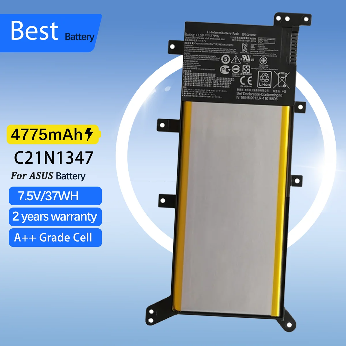 C21N1347 Laptop Battery For ASUS X554L X555L X555LB X555LN X555 X555LD X555LP F555A F555U W519L F555UA VM 2ICP4 63 134 7.5V 37Wh