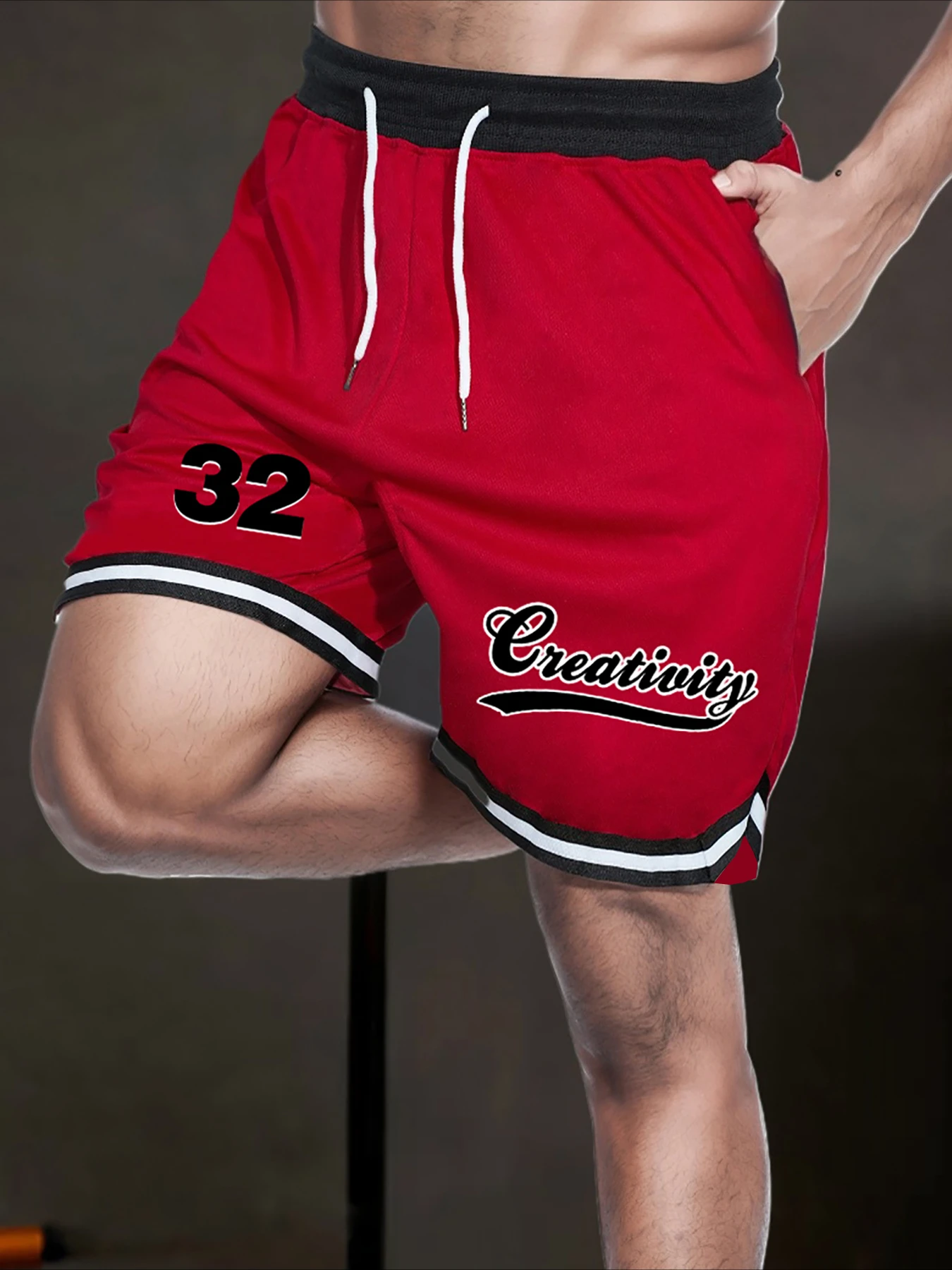 

Basketball Shorts Fitness Shorts with Pockets Training Running Shorts Casual Loose Quick-Drying Breathable Men Short Pants Moto