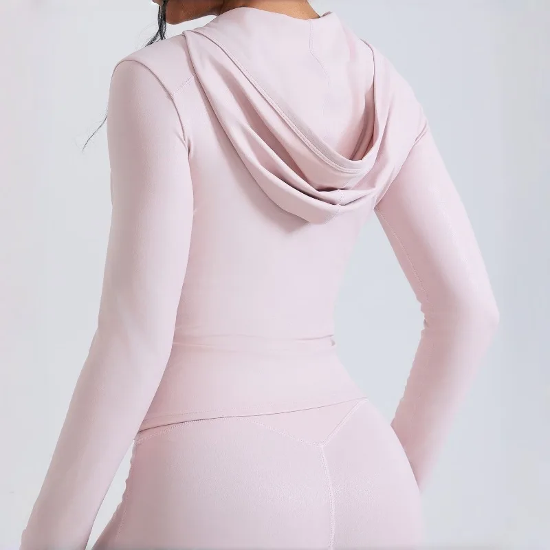 

Женский топ для йоги телесного цвета из искусственной кожи, ветрозащитный, облегающий, на молнии, спортивная куртка для бега на открытом воздухе, повседневный топ для фитнеса