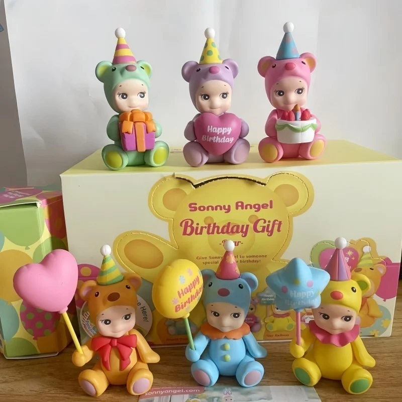 

Sonny Angel Happy Birthday Series Blind Box Animal Anime Figures Ornaments Cute Dolls Fans Desktop Ornament Graduation Gift Toy