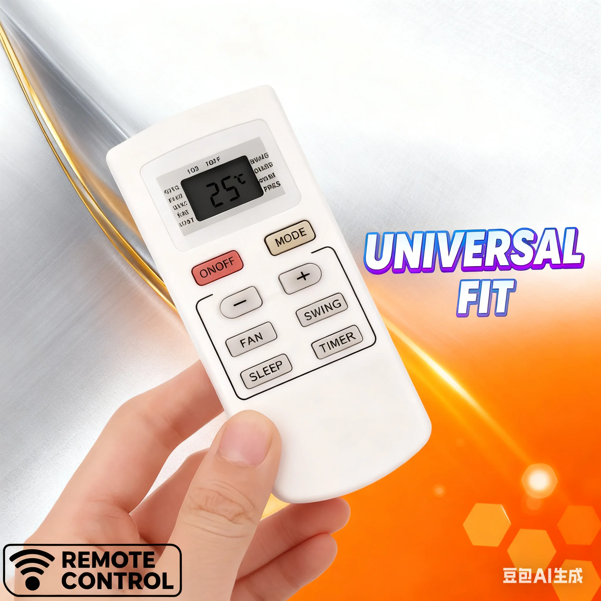 YX1F Series AC Remote - For Gree, No-Program Easy-Use, Anti-Drop Replacement