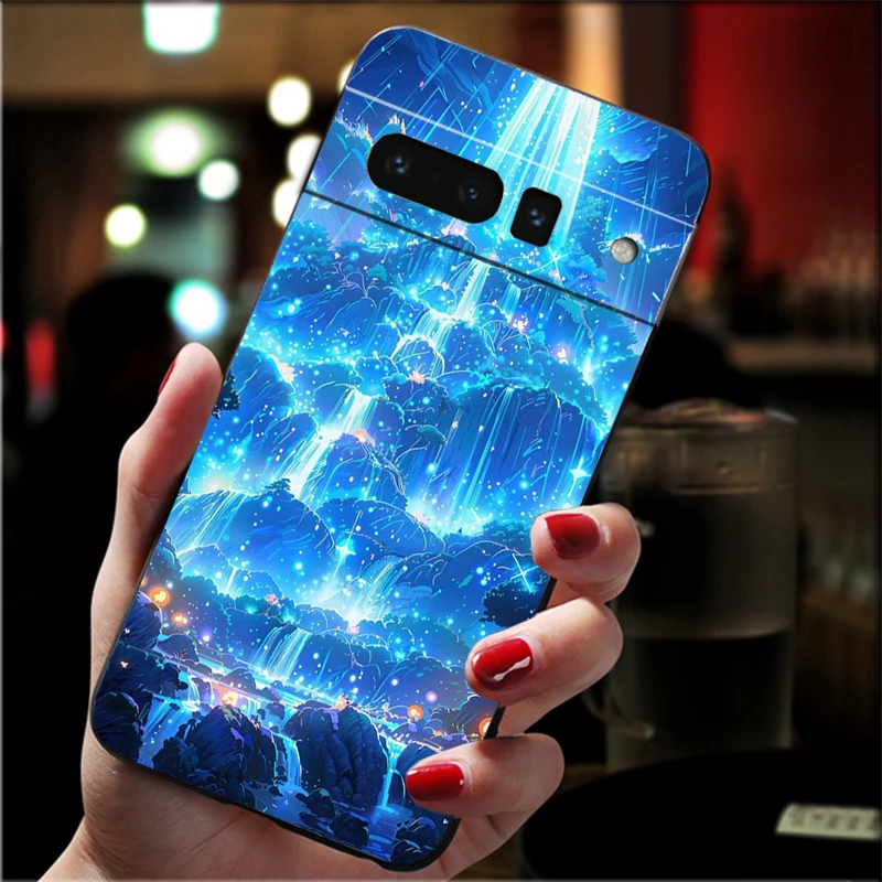 

Phone Case For Google Pixel 10 9 Pro XL 9A 8 7 6 Pro Pixel 8A 7A 6A Pixel 8 7 6 5 Moonlight Beach Scenery Case