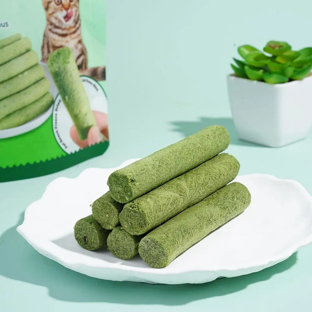 Cat-grass Teeth Grinding Stick Universal Natural Grass Stick Teeth Cat Rod Catnip Cleaning Toys Pet Molar Supplies