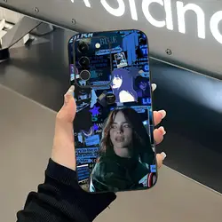 Fashion Singer B-Billie-Es Phone Case Black Soft For Samsung S25 S24 Ultra 23 Fe 22 Plus Galaxy A54 A55 A16 A13 A24 A15 A25
