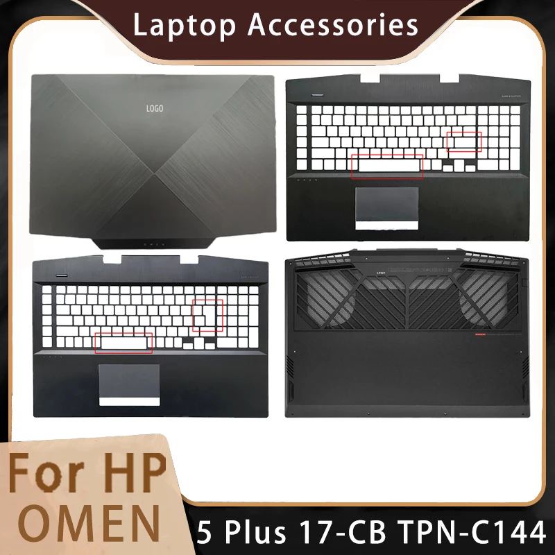 New For HP OMEN 5Plus 17-CB TPN-C144;Replacemen Laptop Accessories Lcd Back Cover/Palmrest/Bottom With LOGO L57355-001