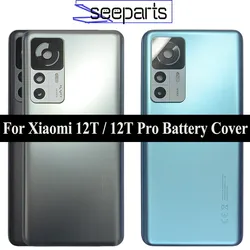 New Cover For Xiaomi 12T Pro Back Housing Back Battery Cover Replacement Parts Mi 12T Battery Cover With Camera Lens