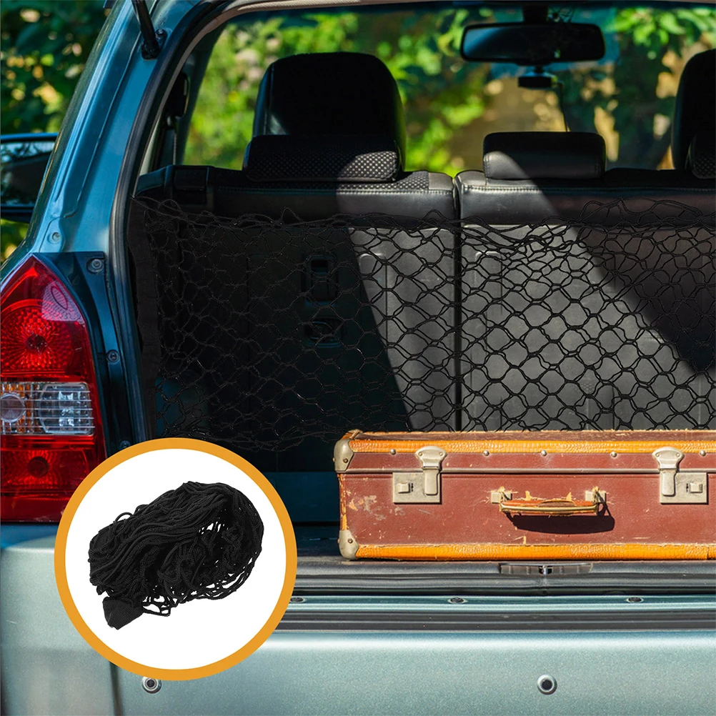 

Dual Layer Trunk Heavy Duty Cargo For Suv Pickup Storage Black High Strength Elastic Mesh Easy Installation Breathable