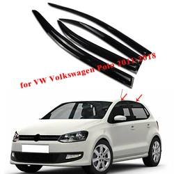 For VW Volkswagen Polo 2011 - 2018 Car Side Window Visor Guard Vent Awnings SheltersRain Guard Door Visor Shade