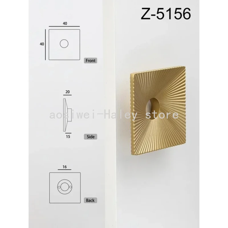 Square Line Pattern Small Handle Wardrobe Shoe Kitchen Cabinet Handles Gold Gray Drawer Minimalist Knob Furniture Hardware