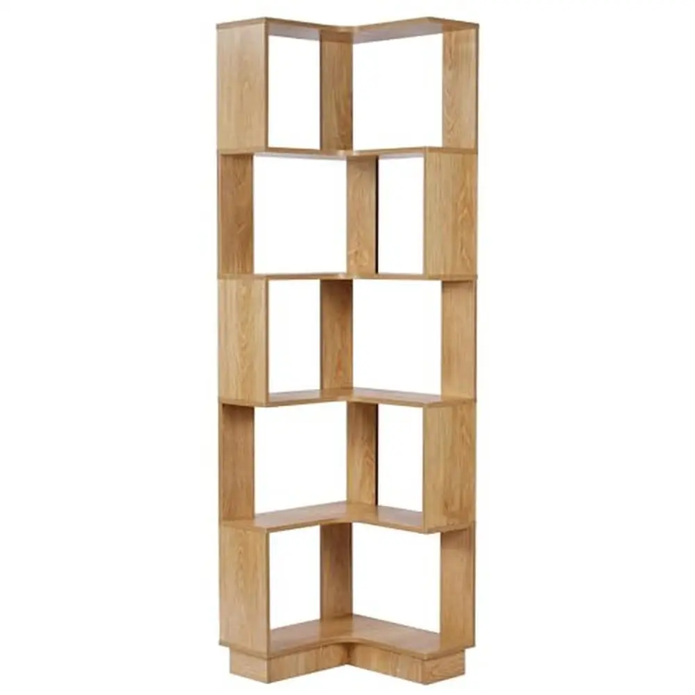 5-stufiges Holz würfel Ecke Bücherregal moderne freistehende Aufbewahrung einheit mehr schicht iges Display Regal Wohnzimmer Schlafzimmer Büro