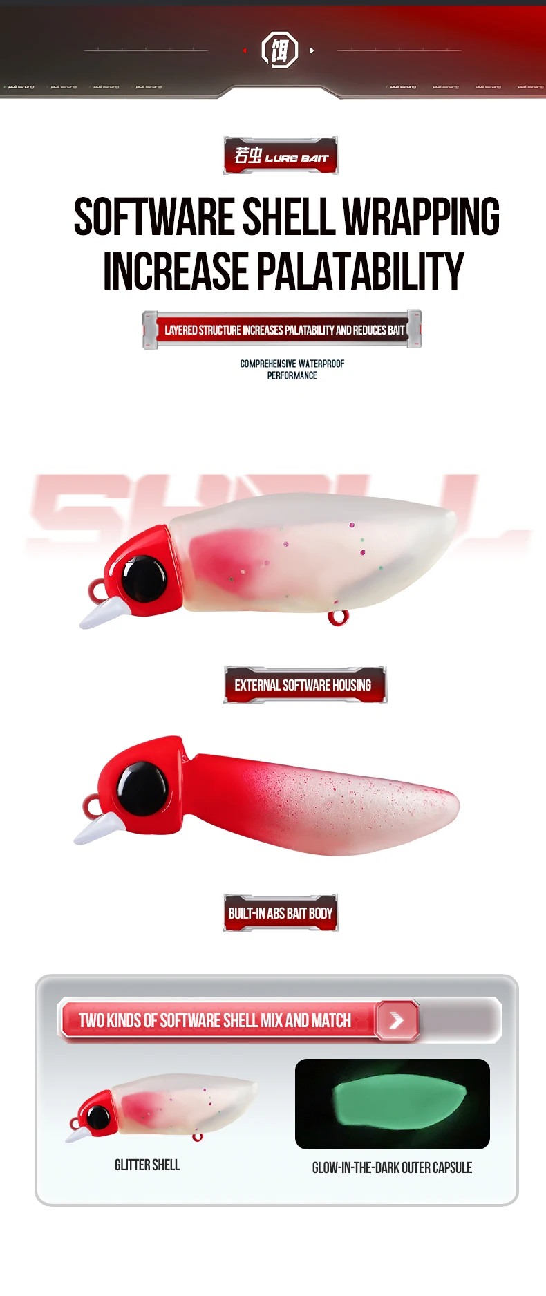 TAIYU Leuchtende Angelköder Micro Minnow Harte Köder 2,3 g Spinner Kunstköder Topwater Crankbait Tackle für Barschforelle – Detail 5