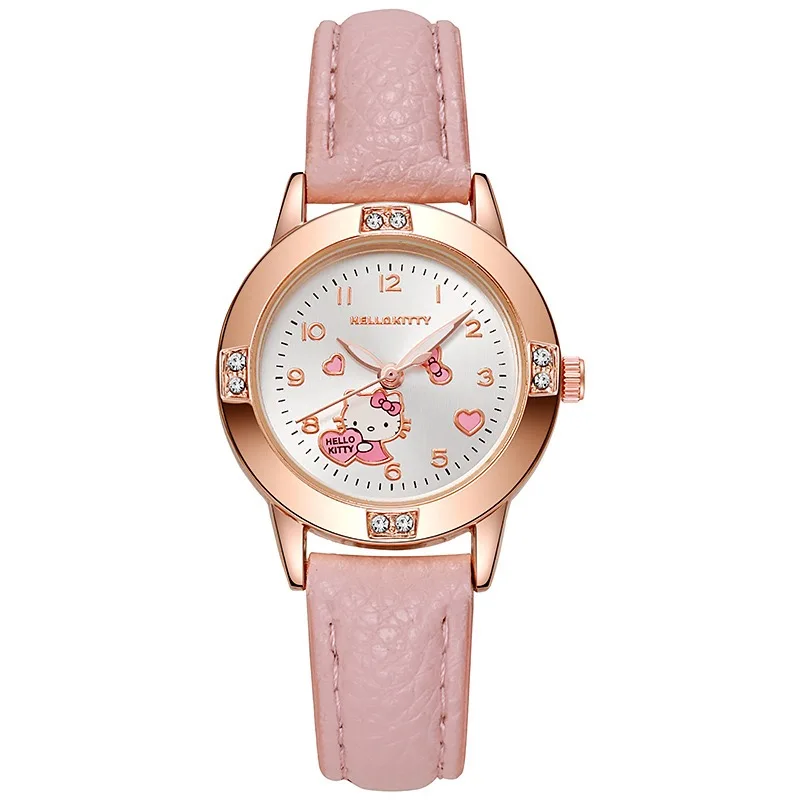 Disney Cute Minnie Girls Children's Watch Quartz Watch Cartoon Dial PU Leather Fashion Strap Children's Student Watch Gift view 5