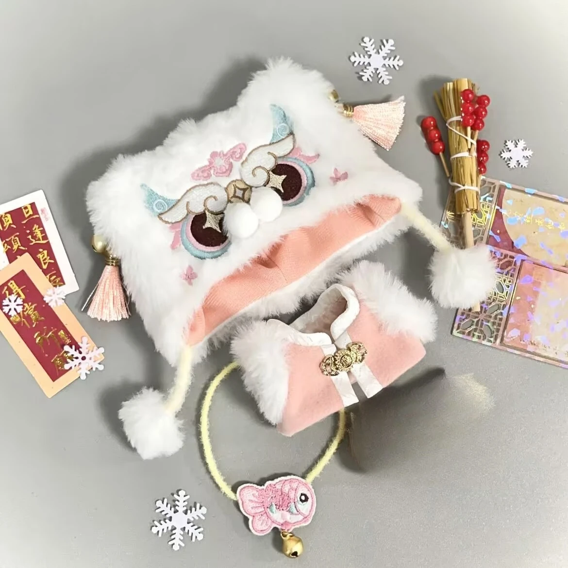 (Solo para ropa de bebé) colgante de muñeca de 10cm, nueva ropa de bebé de estilo antiguo de estilo chino