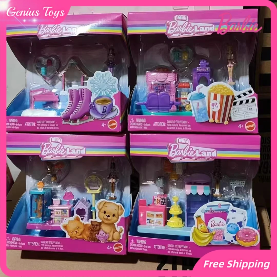 

Кукла Барби Мини Барби Land Series Dream Puzzle Игрушки Игровой домик Фильм Театр Ice Rink Pet Paradise Детский рождественский подарок для девочек
