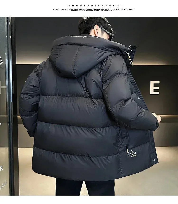 

COZOK Mid-length men's down jacket winter new style parka warm thickened men's winter jacket new men's coat