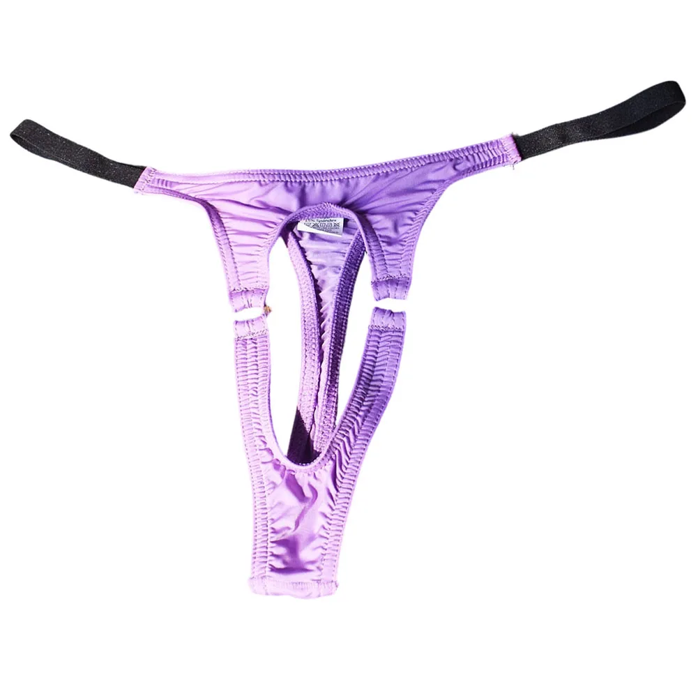Mens Underwar Hollow Out Thongs G Strings Ice Silk Very Hot Lingerie Low Waist Elastic Underpants Extreme Men's Panties Fashion