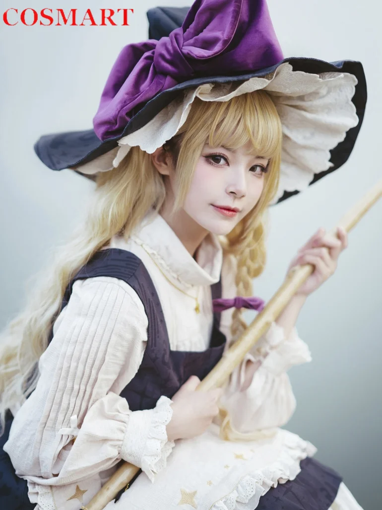 COSMART Touhou Project Kirisame Marisa Dress Cosplay Costume Cos Game Anime Party Uniform Hallowen Play Role Clothes Clothing