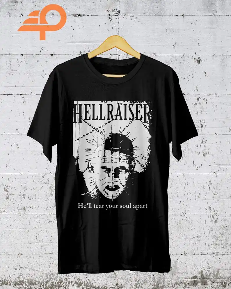 Hellraiser T-shirt, Horror Movie, Retro Movie Hellraiser Inspired Graphic Tees, Movie Cult, Gothic, Unisex T-shirt