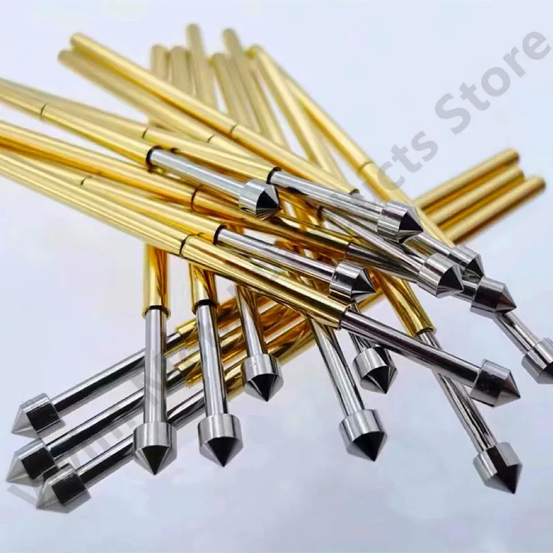 100pcs Pogo Pin P100-E3 sonda di prova a molla per circuito stampato nichelato testa dell\'ago diametro 1.8mm lunghezza 33.35mm sugli strumenti di