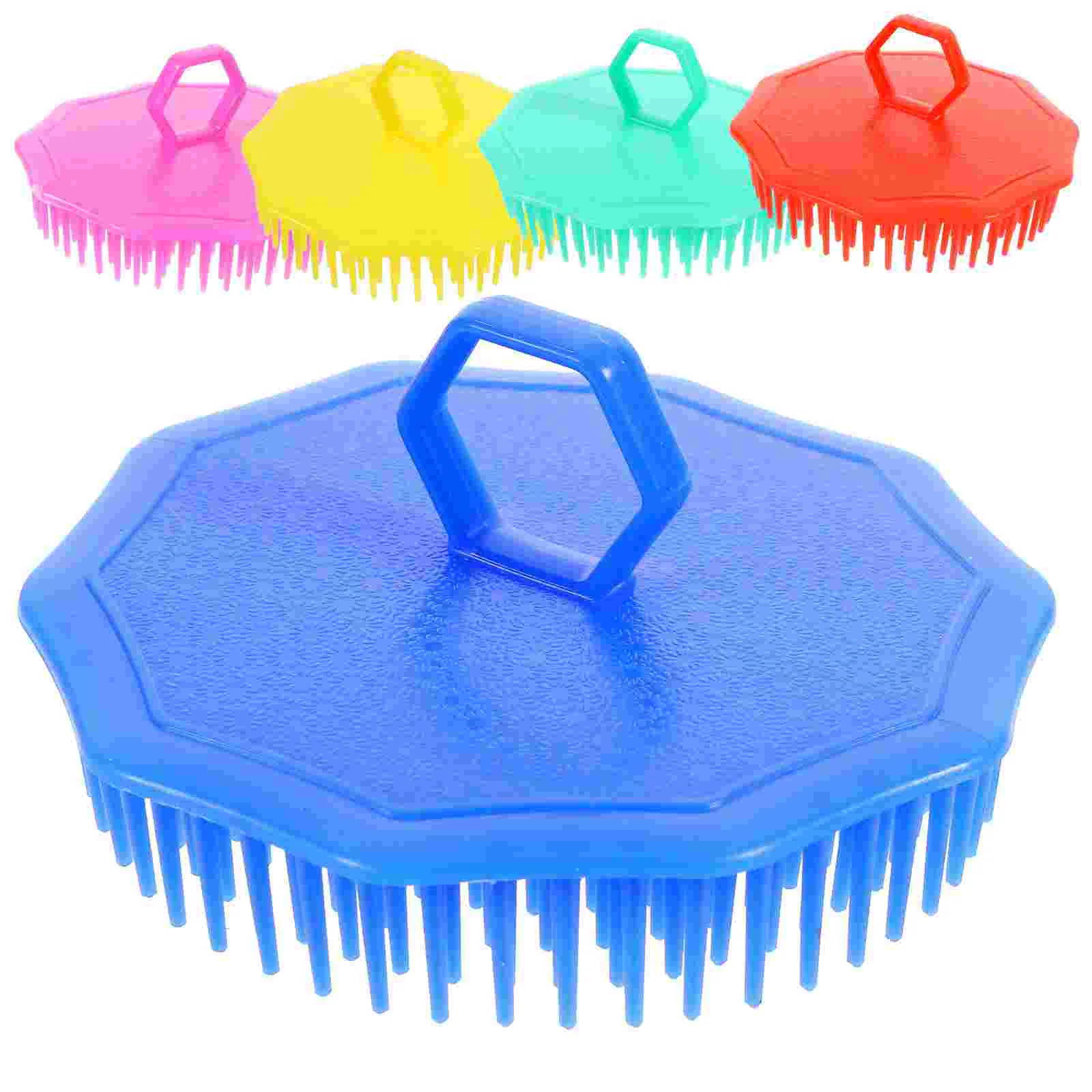 

5PCS Hair Cleaning Brush Portable Head Massage Comb Scalp Massager Comb Plastic Shampoo Massage Brush for Salon Home Store Use