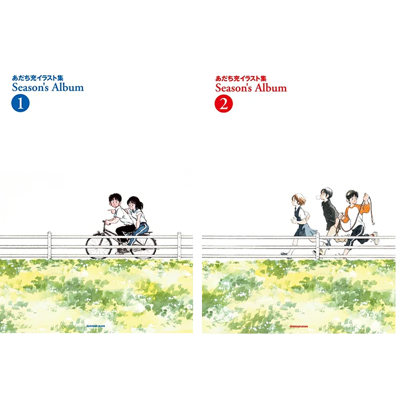 

Mitsuru Adachi Season's Album Illustration Collection New Edition 1+2 55th Debut Anniversary Art Book Set