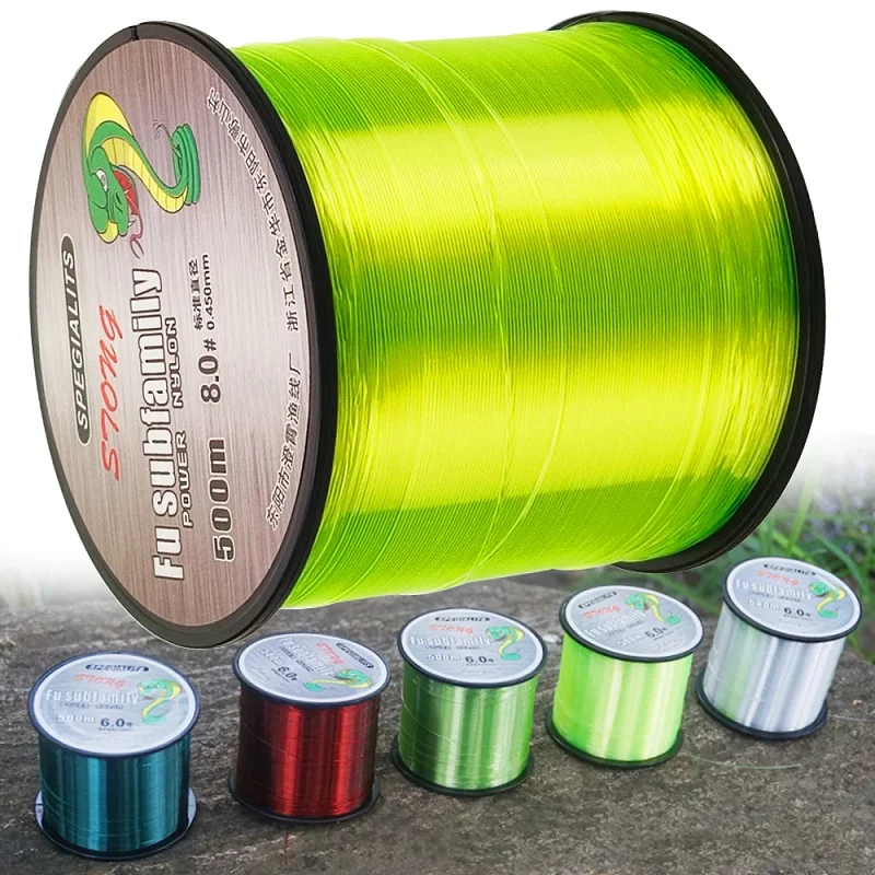 500m 0.5kg Yellow Fishing Line 0.28mm Monofilament Nylon Material Freshwater Saltwater Fishing