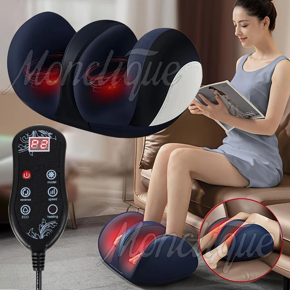

Large Electric Heating Foot Leg Massager Deep Tissue Shiatsu Kneading Relax Roller Calf Relieve Stress Feet Care Machine Tools