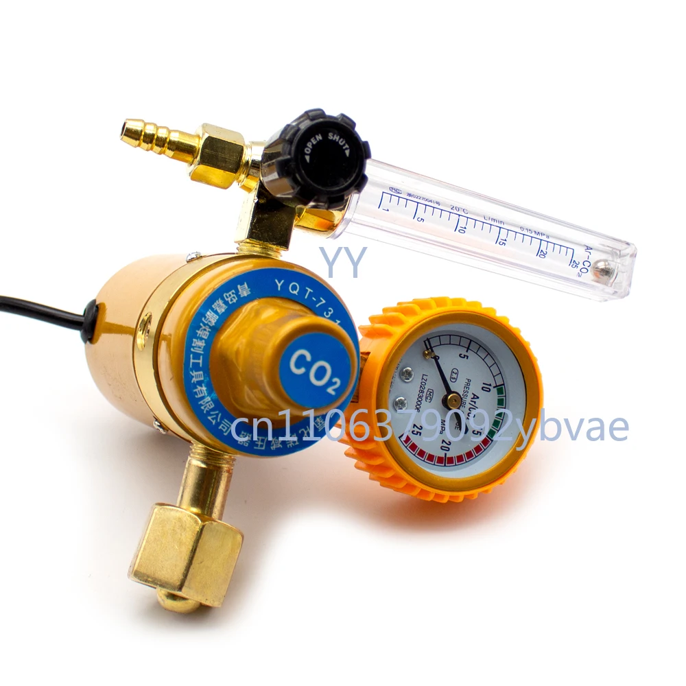 

36/110/220V CO2 Pressure Regulator Carbon Dioxide Pressure Reducer Heated Pressure Gauge Meter Flowmeter For MIG/TIG Welding