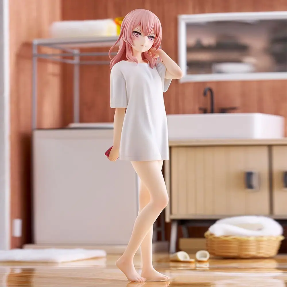 My Dress-Up Darling Makino Sayu 1/7 PVC Figure Pajama Ver. White T-shirt Barefoot Anime Desktop PC Case Decor Collectible Gift