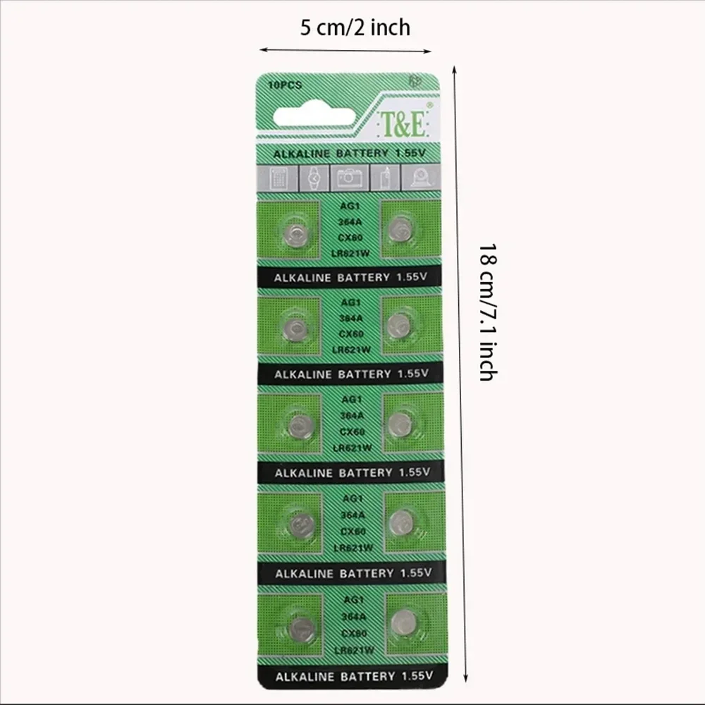 200 قطعة بطارية خلية زر AG1 LR621 364 164 531 SR621 SR621SW SR60 CX60 1.5 فولت بطاريات عملة الخلية للعب عن بعد
