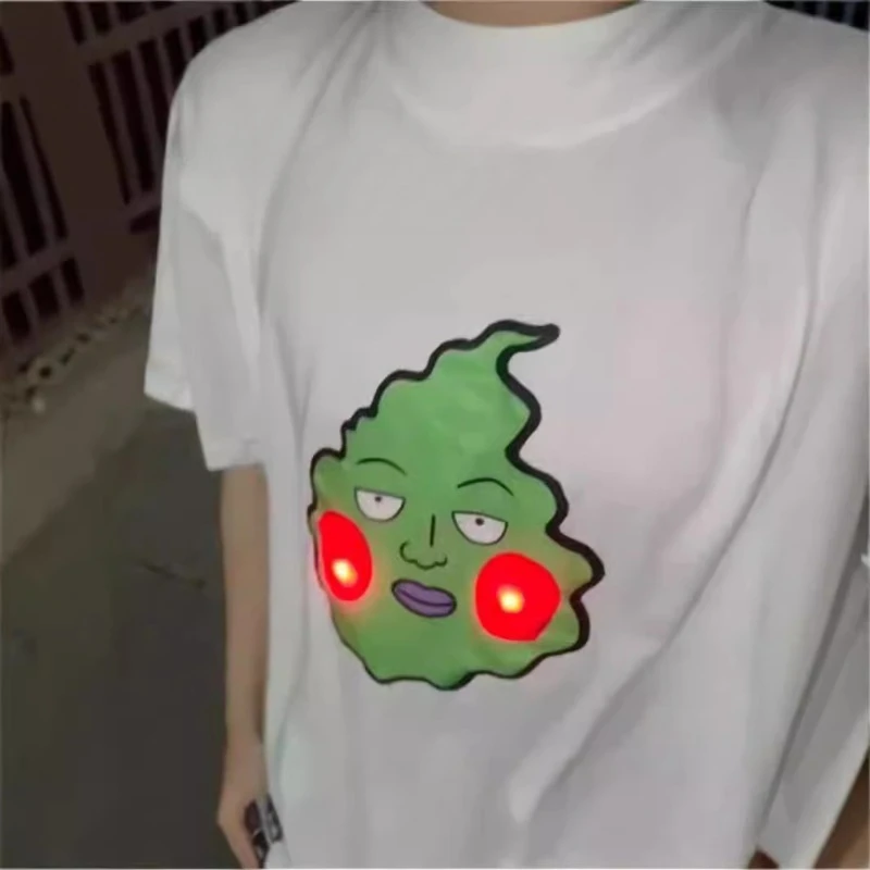 توهج الظلام الدمل طباعة تي شيرت مجموعة تي شيرتات قصيرة للأطفال أنيمي ملابس خاصة منامة الصيف ليلة تضيء الزي ملابس صالة غير رسمية