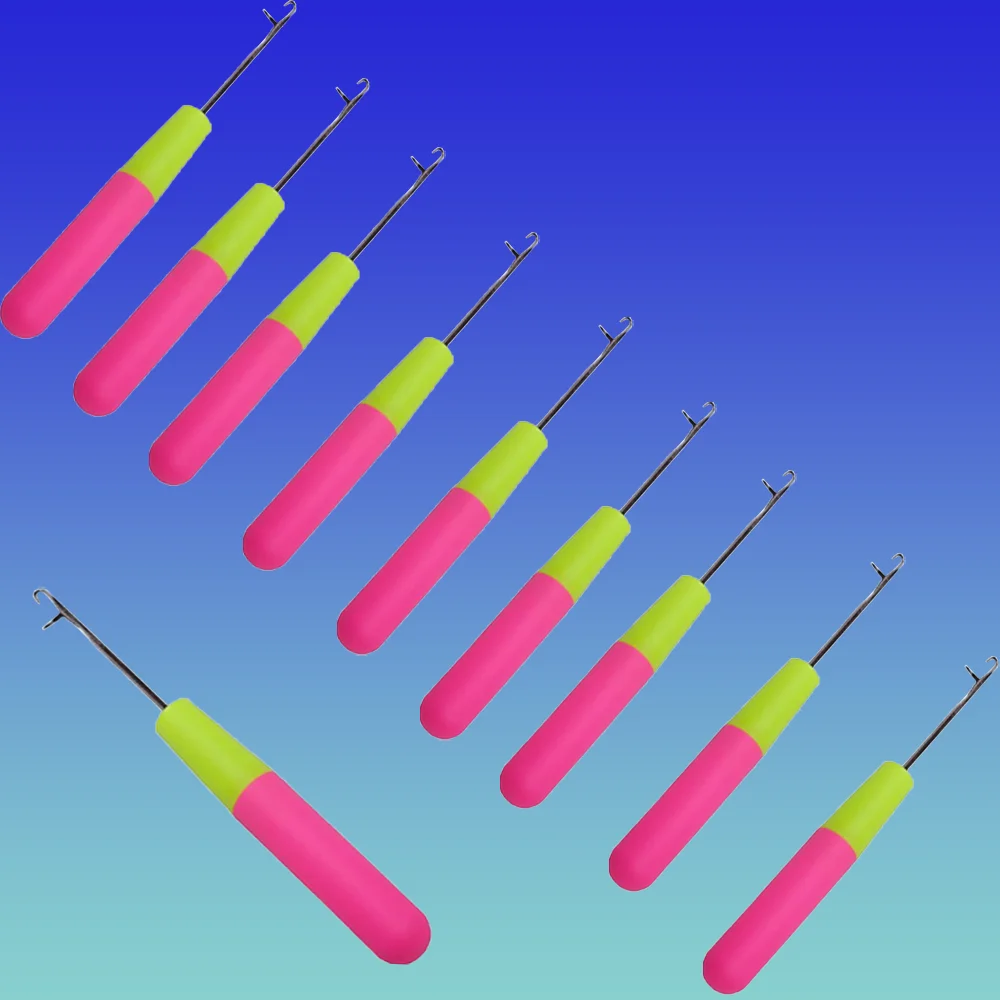 5点/セット ヘアエクステ、ブレイドスタイリングツール、プラスチック製ブレイド、ロックフック、ブレイドニードル、ウィッグ編み込みプロセス