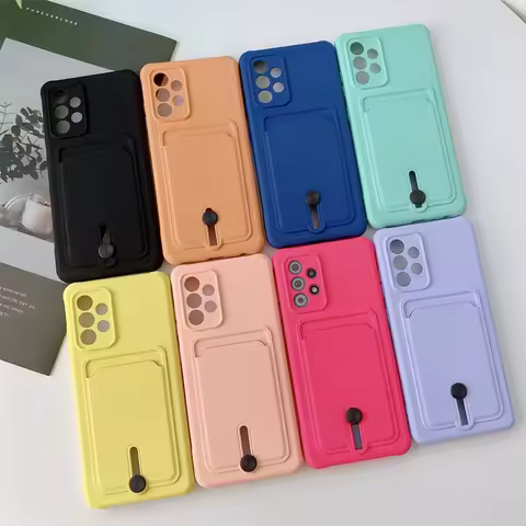Luxury Card Holder Wallet Case For Samsung Galaxy S22 S21 S20 FE Ultra Plus A71 A72 A82 A32 A42 A52 A51 A21 A22 A03S Soft Cover