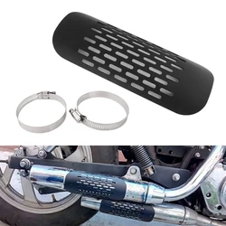 Protector de cubierta de protección térmica de tubo de motocicleta Universal negro, accesorios de protección de silenciador de escape para Harley Honda Yamaha personalizado