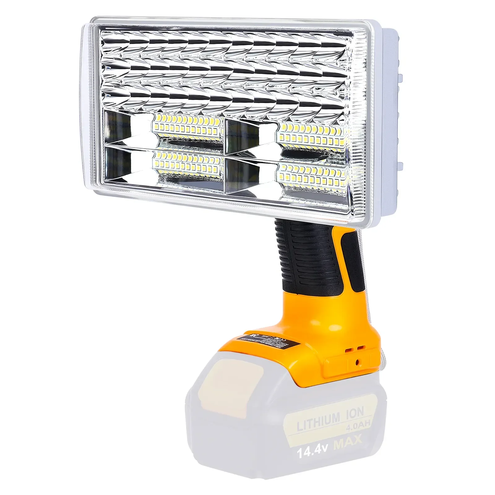 40W 4200LM Cordless LED Work Light Flashlight Outdoor Handheld Spotlight with USB Port for Dewalt 18V Li-ion Battery