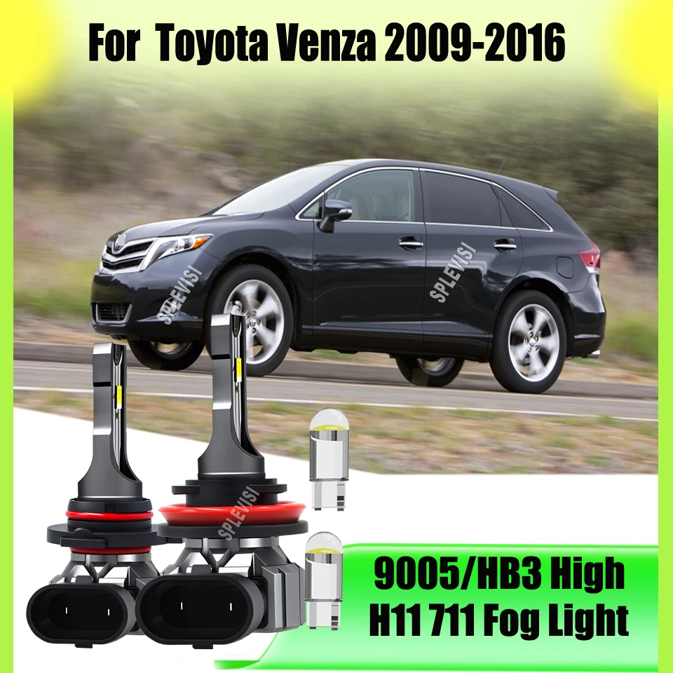 

9005 H11 6000K White Headlight Fog LED Bulbs -Boost Your Car's Style and Functionality For Toyota Venza 2009 2010 2011 2012-2016