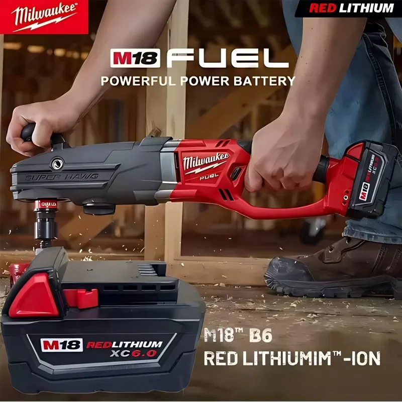

Genuine Milwaukee M18 FUEL 6.0Ah 18V Battery 18650 M18B6 M18B5 Suitable for Milwaukee Power Tools Rechargeable Lithium Battery