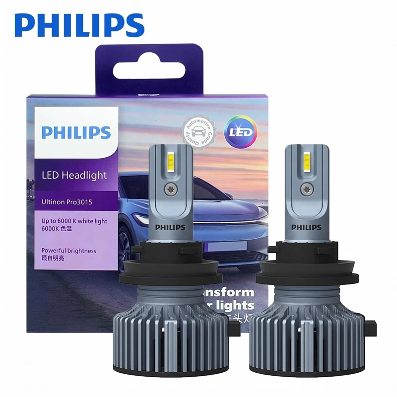 Image of Philips LED H11 Ultinon Pro3015 12V/24V 6000K hellweiße Autoscheinwerfer-LED-Lampen, 2x