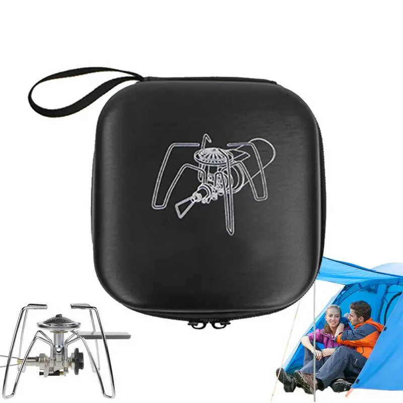 Waterproof Camping Spider Stove Storage Bag EVA Stove Carry Case Double Zipper Spider Furnace Organizer For Camping Accessories