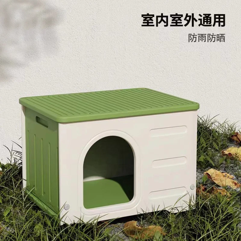 

Stray cat kennel small dog kennel outdoor semi-closed rain-proof villa outdoor universal in all seasons