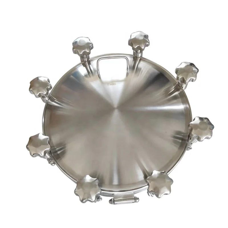 Sanitary 500mm X 130mm Height SS22053 Round Pressurized Tank Manhole Cover