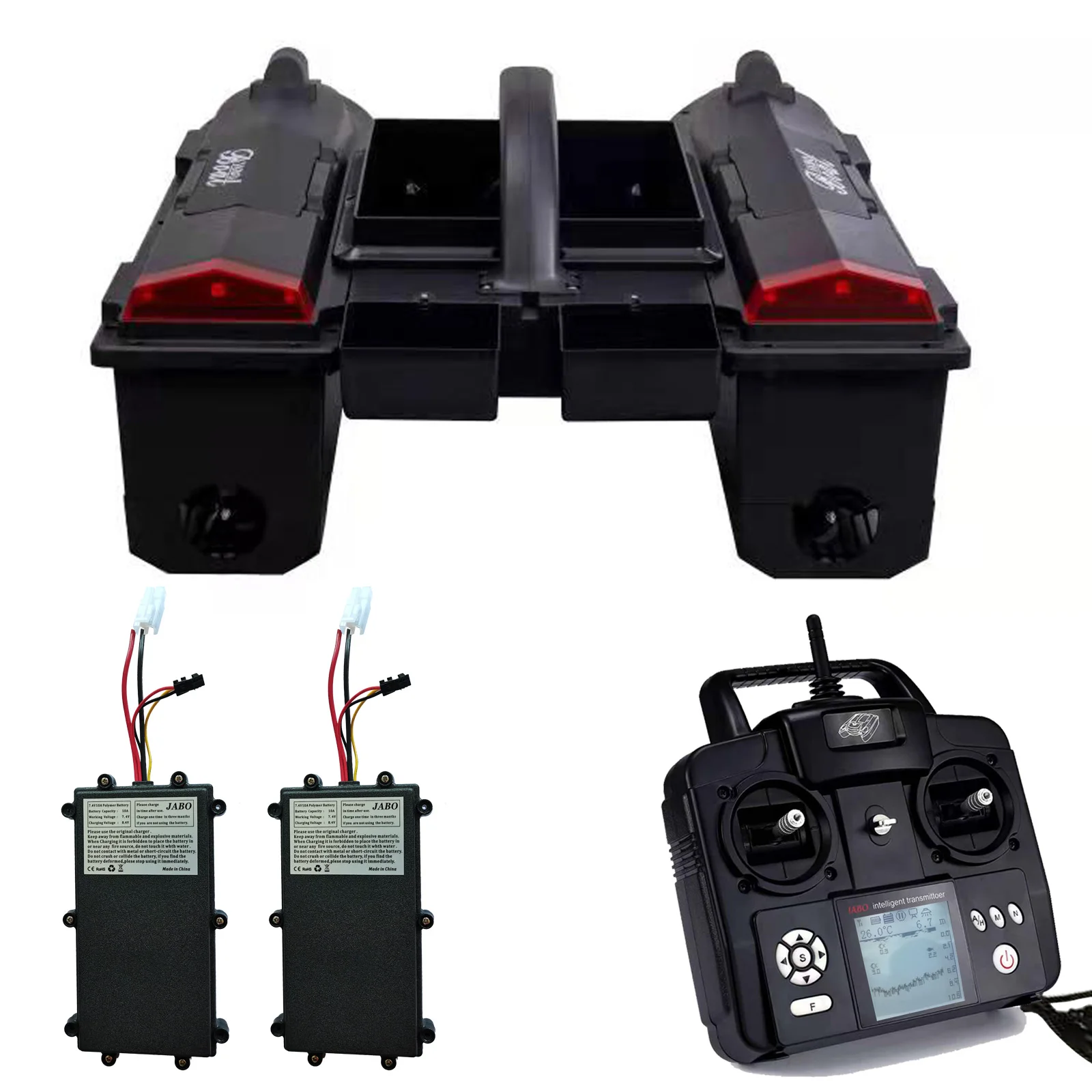 

2 In 1 Fish Finder GPS Auto Pilot 4 Bait Hoppers RC Bait Boat For Carp Fishing With Remote Control