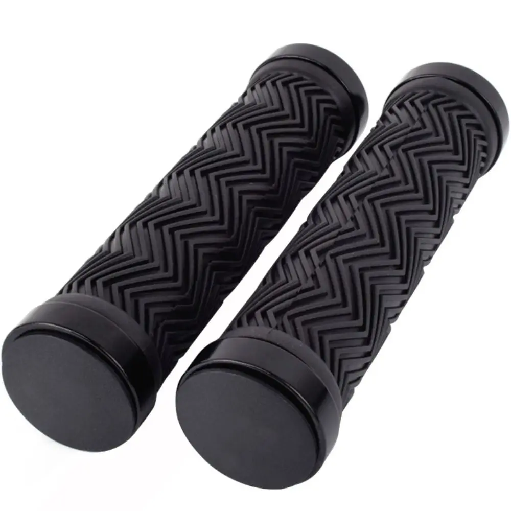 Anti Slip Bike Handlebar Grips Black Rubber Bike Handlebar Hand Grips Bicycle accessories Water Ripples Mountain Bike Grips