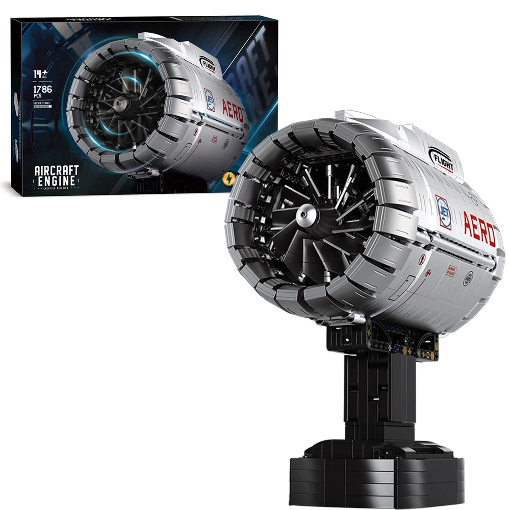 

1786 шт. авиационные турбовентиляторы, строительные блоки, модель двигателя самолета, обучающая игрушка «сделай сам», праздничный подарок для детей, взрослых, настольный декор