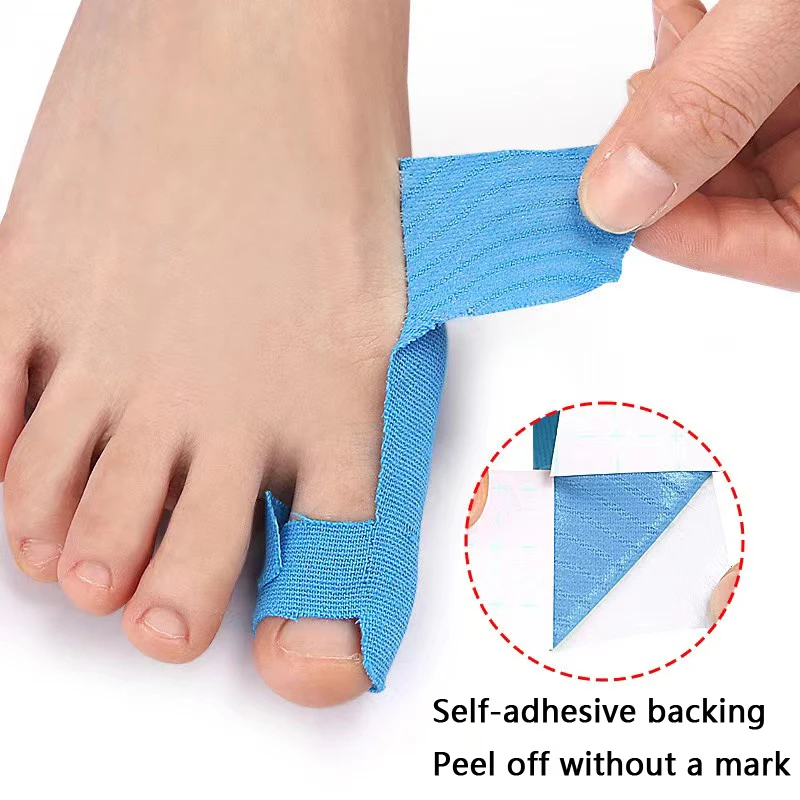 10pcs Hallux Valgus Fixed Support Sports Elastic Bandage Toe Anti-Friction Protective Tape Patch Unisex Foot Care Tools