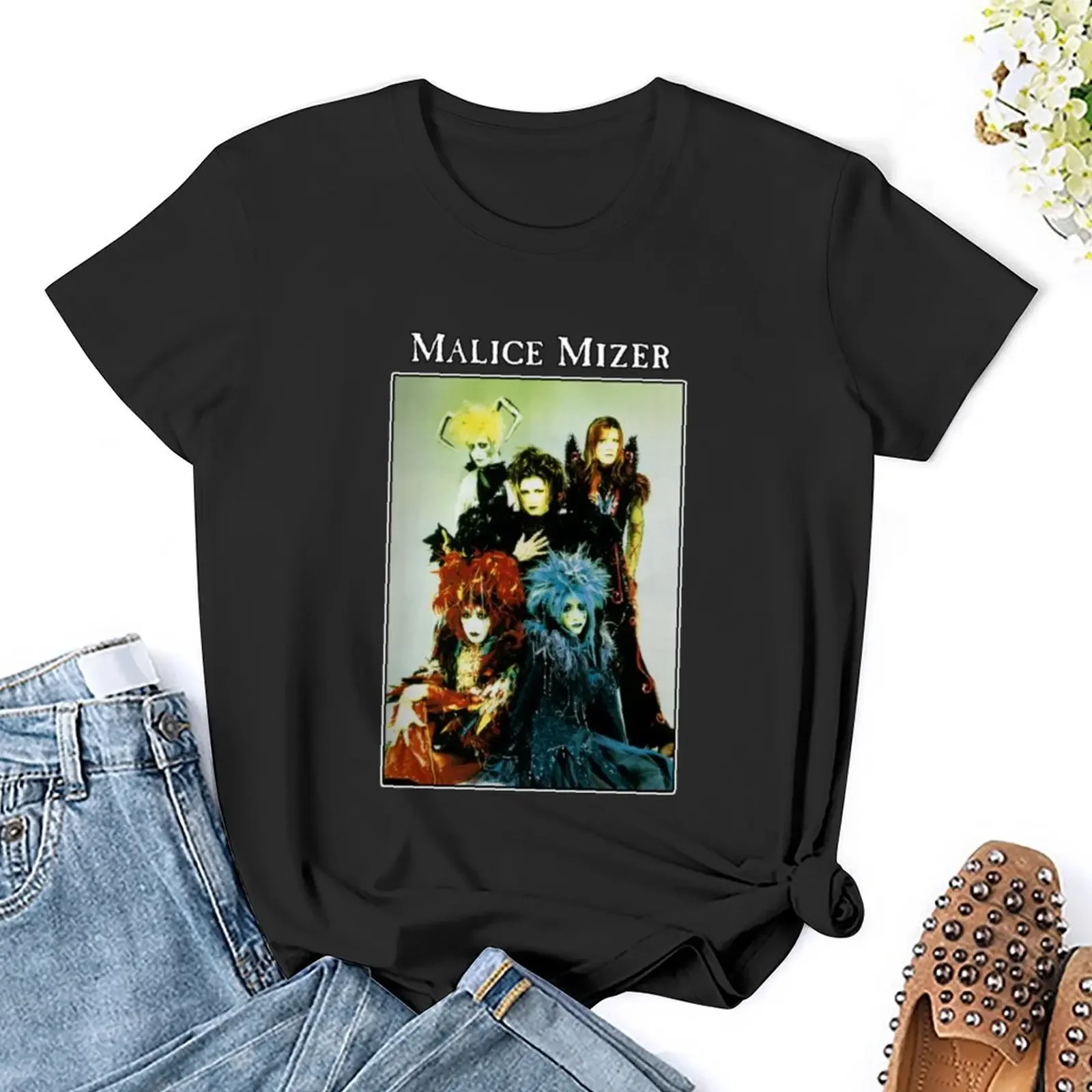 MALICE MIZER - merveilles Era Band Picture (Visual kei J-rock band with Gackt & Mana) T-Shirt sweat Women's cotton t-shirt